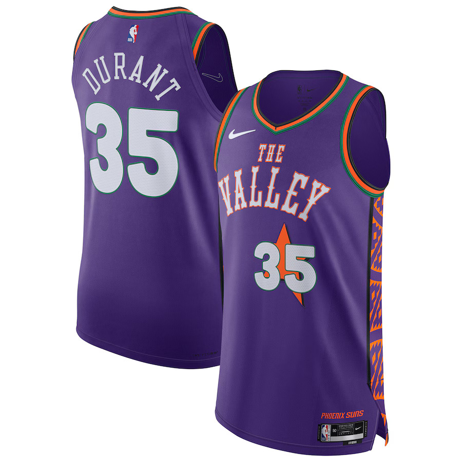 Men Phoenix Suns #35 Kevin Durant Nike Purple City Edition 2024-25 Authentic Player NBA Jersey